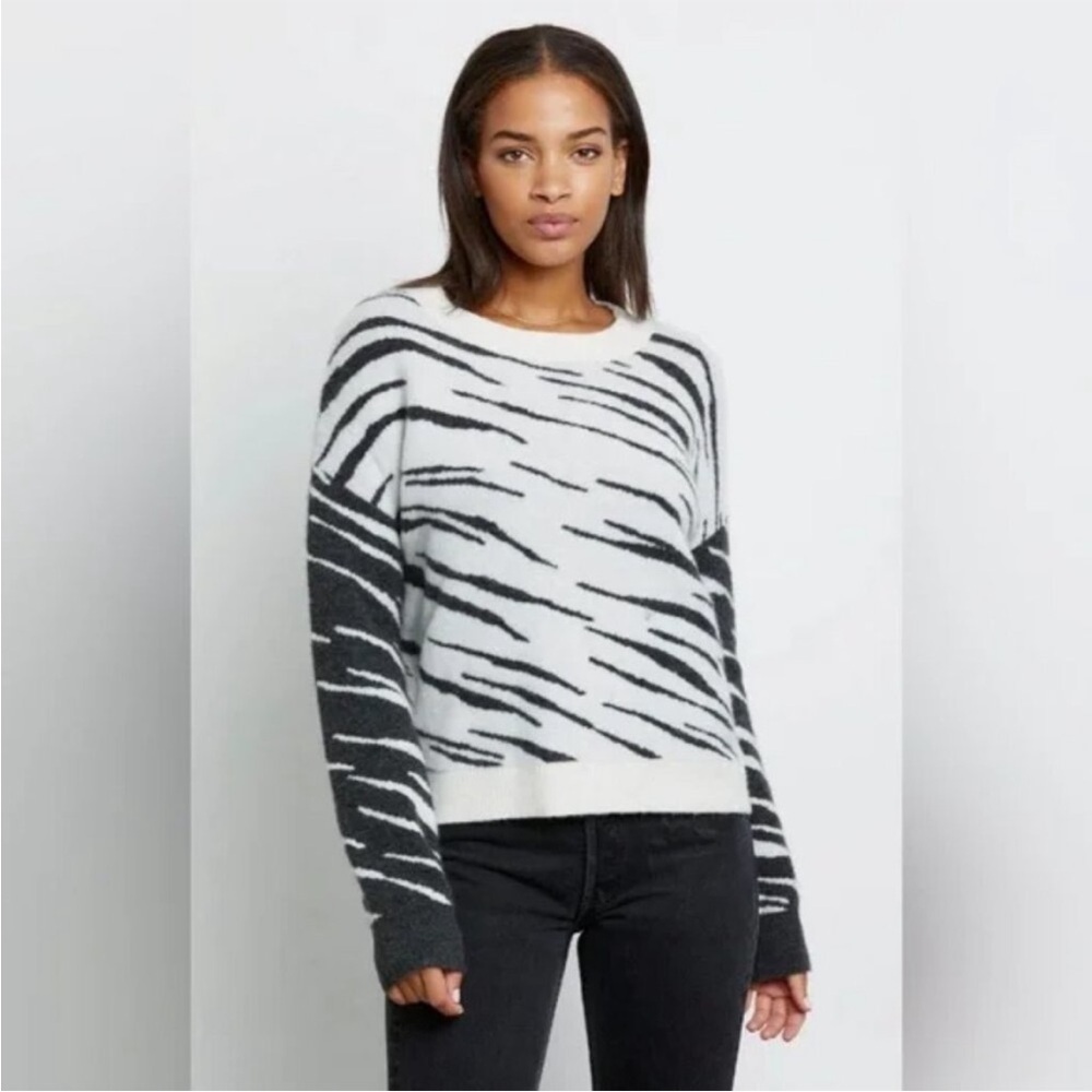 Rails Tiger Lana Mixed Abstract Print Sweater Woo… - image 2